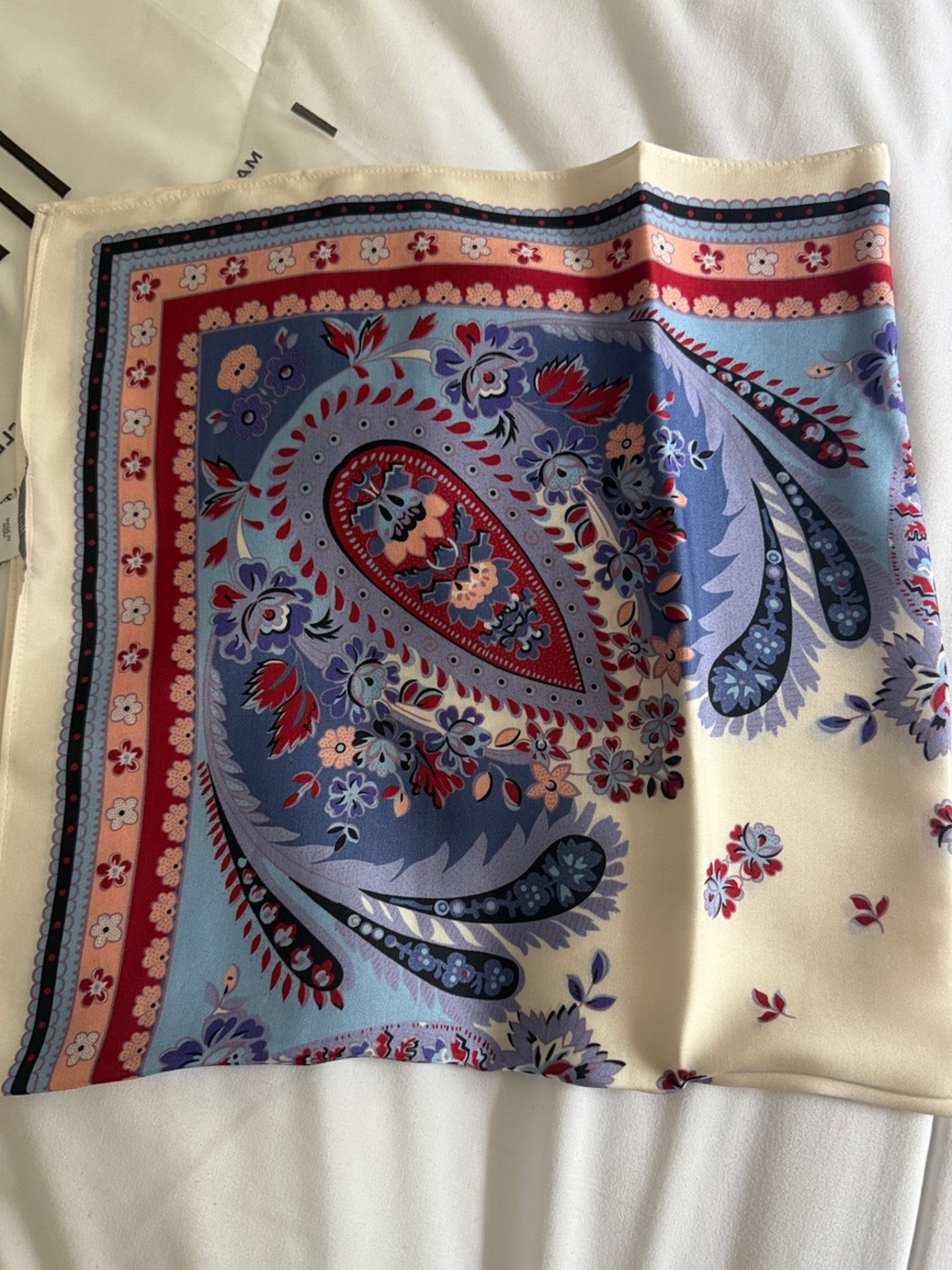 J.Jill printed square scarf 25X25 new in packaging.